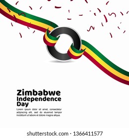 Zimbabwe Independence Day Vector Template Design Illustration