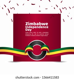 Zimbabwe Independence Day Vector Template Design Illustration