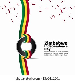 Zimbabwe Independence Day Vector Template Design Illustration