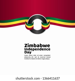 Zimbabwe Independence Day Vector Template Design Illustration