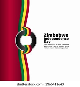 Zimbabwe Independence Day Vector Template Design Illustration