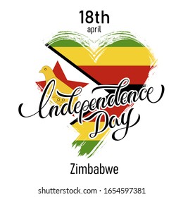 Zimbabwe Independence Day Vector Template Design Illustration
