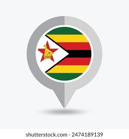 Icono de Locación de Zimbabue Ilustración vectorial