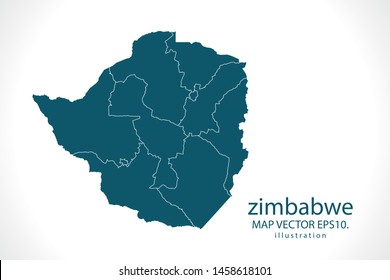 zimbabwe map High Detailed on white background. Abstract design vector illustration eps 10
