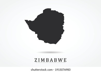 Zimbabwe Map on white background - Vector illustration eps 10