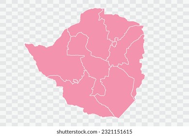 Zimbabwe Map Rose Color Background quality files png