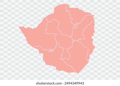 Zimbabwe Map salmon Color Background quality files png