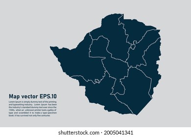 Zimbabwe map vector. isolated on light gray background