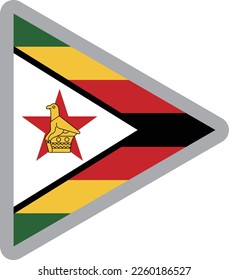 Zimbabwe national flag icon vector Illustration material