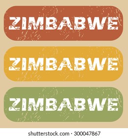 Zimbabwe on colored background