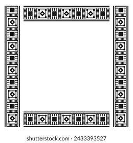 Zimbabwe Pattern Frame Vector Design