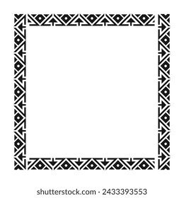 Zimbabwe Pattern Frame Vector Design