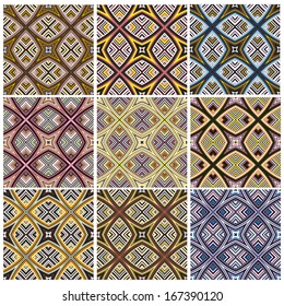 Zimbabwe Pattern. Modern seamless textile textures from southern Africa with artistic motifs