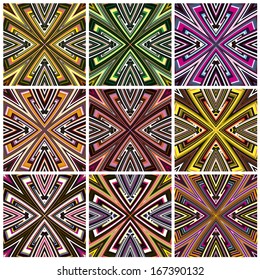 Zimbabwe Pattern. Modern seamless textile textures from southern Africa with artistic motifs