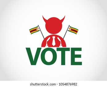 Zimbabwe Podium Evil Politician Speech Election