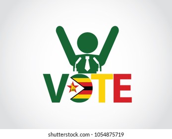 Zimbabwe Podium Politician Celebrate Speech Vote