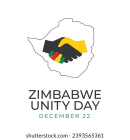 Zimbabwe Unity Day: Bold Vector Template Celebrating National Harmony. Engage audiences with this vibrant design, perfect for unity themed projects.