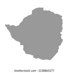 Silueta de mapa del país vector de Zimbabue