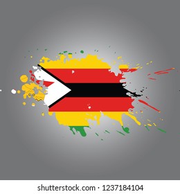 Zimbabwe Vector paint stain