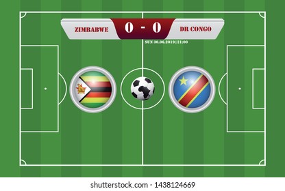 Angola Vs Mali Scoreboard Broadcast Template: Immagine Vettoriale Stock ...