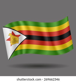 Zimbabwe waving flag