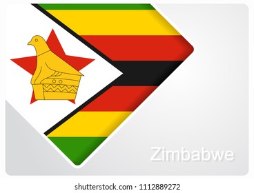 Zimbabwean flag design background layout. Vector illustration.