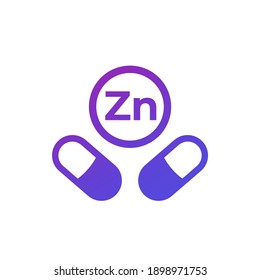 Zinc Capsules Icon, Zn Mineral