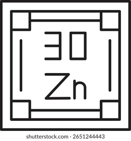 Design de ícone de estilo preenchido de zinco