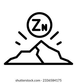 Zinc mineral icon outline vector. Vitamin zn. Iron element