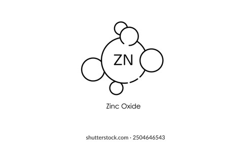 Zinc Oxide Compound Vector Illustration Icon