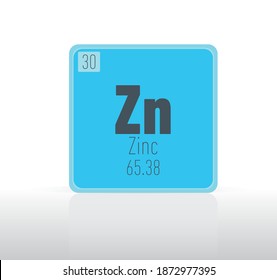 Zinc periodic table single element. 