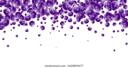 Zinc round capsules scattered randomly.  Beauty treatment and nutrition skin care.   Healthy life concept. Essential vitamins vector illustration. 