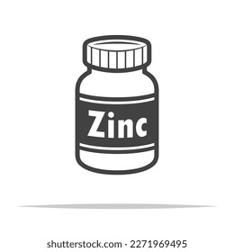 Icono de suplemento de zinc vector transparente aislado