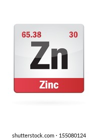 Zinc Symbol Illustration Icon On White Background