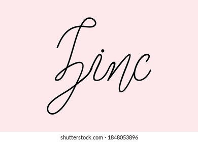 Zinc Typography Black Color Text On Light Pink Background  