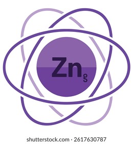 Zinc vector icon, Zn vitamin complex and organic food concepts. Ideal for nutrition, wellness and healthy lifestyle themed illustrations.