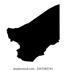 Zinder region map, administrative division of the country of Niger. Vector illustration.