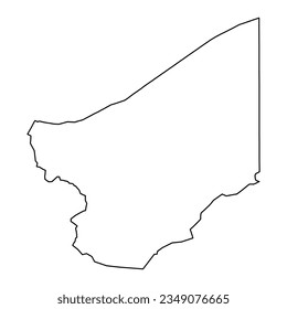 Zinder region map, administrative division of the country of Niger. Vector illustration.