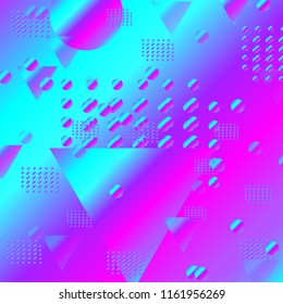 Zine culture abstract background. Retro 80's style pattern. Disco party poster. Dj cover template. Design retro colors.
