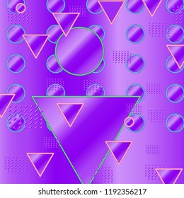 Zine culture abstract background. Retro 80's style pattern. Disco party poster. Dj cover template. Design retro colors.