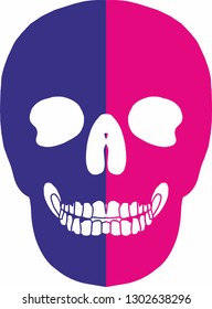 zine skull graphic design vector art