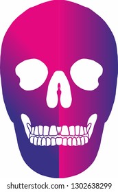 zine skull graphic design vector art