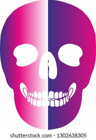 zine skull graphic design vector art