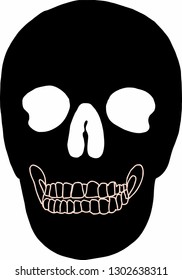 zine skull graphic design vector art