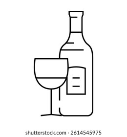 zinfandel red wine line icon vector. zinfandel red wine sign. isolated contour symbol black illustration