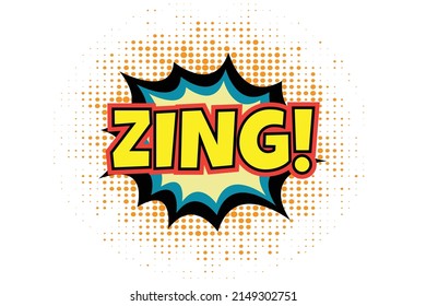 Zing! Comic Speech 3d Text Style Effect Mockup