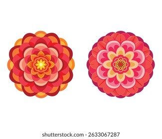 zinnia flower icon, zinnia flower vector illustration-simple illustration of zinnia flower, perfect for zinnia flower logos and icons