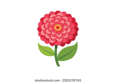 Zinnia flower vector artwork illustration