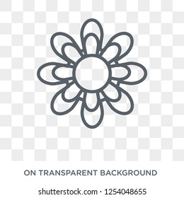 Zinnia icon. Trendy flat vector Zinnia icon on transparent background from nature collection. High quality filled Zinnia symbol use for web and mobile