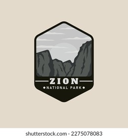 Zip-Nationalpark-Logo, Vektorpflaster-Design